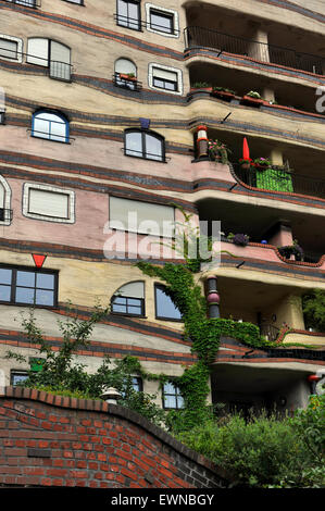 Forest spiral or Waldspirale, Friedensreich Hundertwasser House in Darmstadt Hesse German Europe Stock Photo