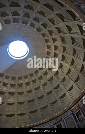 The Pantheon is a building in Rome, Italy, on the site of an earlier building commissioned by Marcus Agrippa Stock Photo