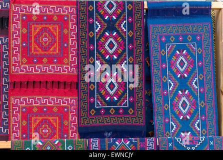 Handwoven textiles, Bumthang, Bhutan Stock Photo