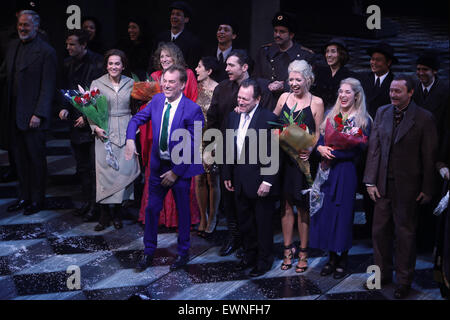 Opening night for Doctor Zhivago at the Broadway Theatre - Curtain Call.  Featuring: Des McAnuff, Lora Lee Gayer, Lucy Simon, Tam Mutu, Kelli Barrett, Michael Weller Where: New York City, New York, United States When: 22 Apr 2015 Stock Photo