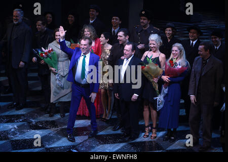 Opening night for Doctor Zhivago at the Broadway Theatre - Curtain Call.  Featuring: Des McAnuff, Lora Lee Gayer, Lucy Simon, Tam Mutu, Kelli Barrett, Michael Weller Where: New York City, New York, United States When: 22 Apr 2015 Stock Photo