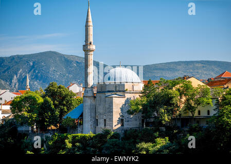 Mosque in Mostar city Stock Photo