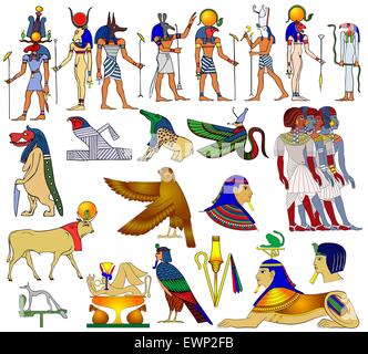 Various themes of ancient Egypt Stock Vector