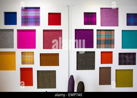 A Harris Tweed museum on the Golden Road on the East side of the Isle of Harris, Outer Hebrides, Scotland, UK. Stock Photo