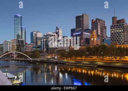 Skyline at night, Melbourne, Australia