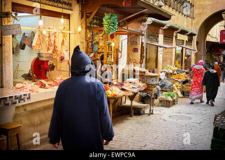 Shops in Fez Medina, Morocco, Africa Stock Photo
