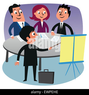 Business leader training his colleagues at conference Stock Photo
