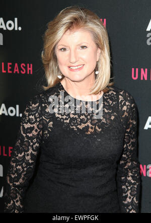 AOL 2015 NewFront presents AOL Unleash at the 4 World Trade Center - Arrivals  Featuring: Arianna Huffington Where: New York City, United States When: 28 Apr 2015 C Stock Photo