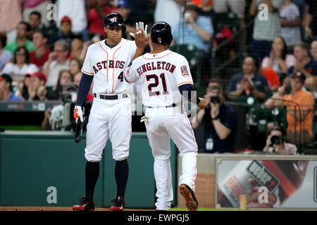 Jon Singleton Game Used Houston Astros Away Jersey