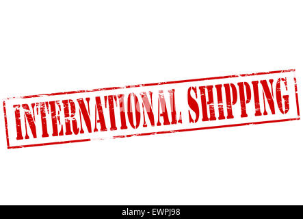 International Shipping Rubber Stamp Illustration Stock Photo Alamy