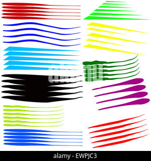 Colorful pastel line strokes border. Abstract frame illustration Stock ...