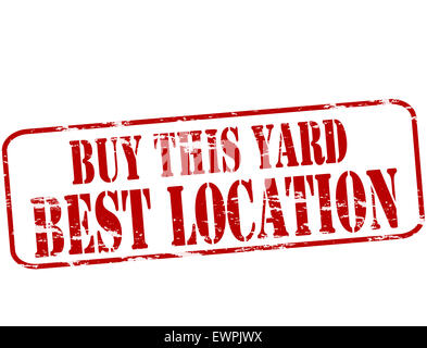 Rubber stamp with text best location inside, illustration Stock Photo