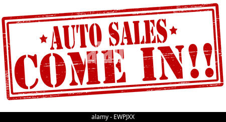 Rubber stamp with text auto sales inside, illustration Stock Photo