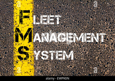 Fleet Management System (FMS) text on notepad, Business and Financial ...