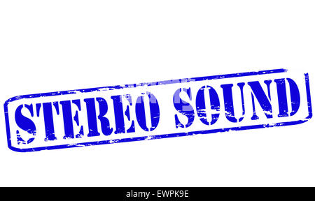 Rubber stamp with text stereo sound inside, illustration Stock Photo