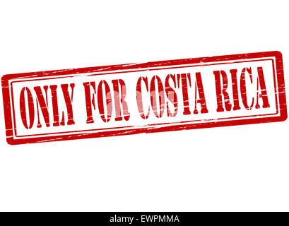 Rubber stamp with text only for Costa Rica inside, illustration Stock Photo