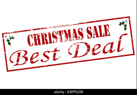 Rubber stamp with text Christmas sale inside, illustration Stock Photo