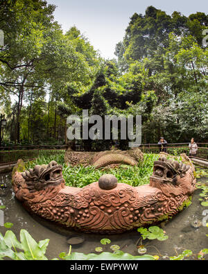 Beautiful pond in the Chinese park Stock Photo