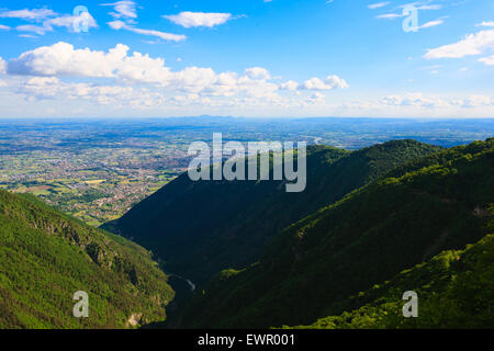 Mountain landscape from Monte grappa, Italy, Italian alps Stock Photo