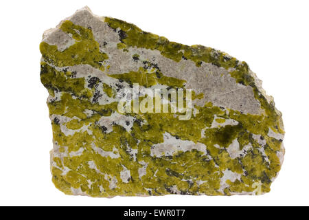 Magnesite (white) with serpentine Stock Photo