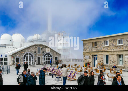 Observatory of Pic Du Midi De Bigorre, Hautes Pyrenees, Midi Pyrenees, France Stock Photo