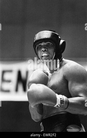 Muhammad Ali training in Deer Lake, Pennsylvania ahead of his second fight with Leon Spinks. 16th September 1978 Stock Photo