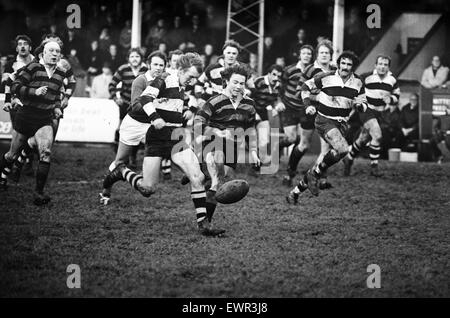 Rugby match, Blackheath v Coventry. 30th November 1974. Stock Photo