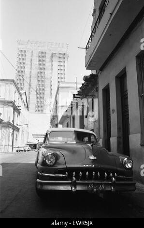 A classic American De Soto car seen here in the back streets of Havana, Cuba 21st May 1978 Stock Photo