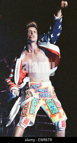 Vanilla Ice performing in the UK during his 'To the Extreme' world tour. 22nd June 1991 Stock Photo