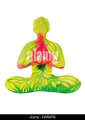 Yoga geometric asanas - meditation lotus pose with hands up - Lotus Pose -  Posters and Art Prints | TeePublic