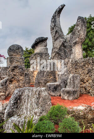 Architectural mystery of the Coral Castle Stock Photo