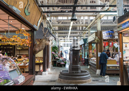 Paris,France,covered market,Marché Beauveau,Paris,stall,indoor, Stock Photo