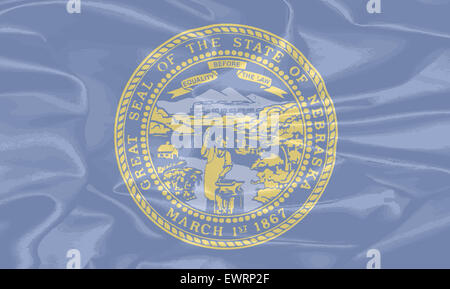 The flag of the American state of Nebraska Stock Photo