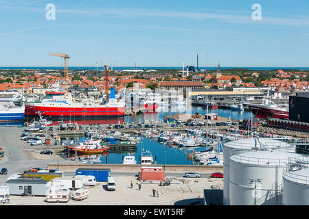 Town and harbour view, Skagen, North Jutland Region, Denmark Stock Photo