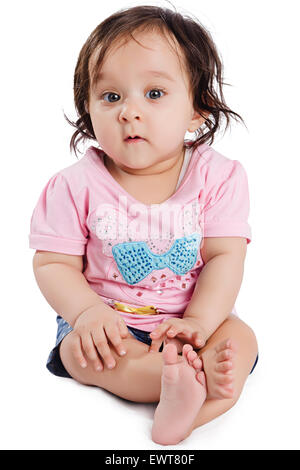 1 indian cute child Baby Stock Photo