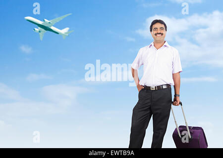 1 indian man Passenger happy Journey Stock Photo