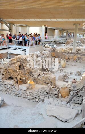 The prehistoric city of Akrotiri on the island of santorini, Greece Stock Photo