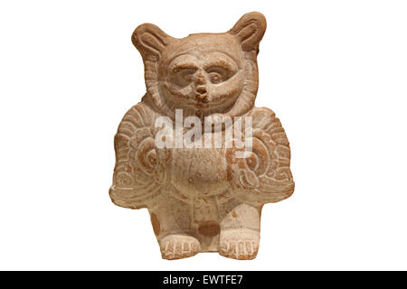 Zoomorphic Whistle Of An Owl, Jonuta, Tabasco, Mexico Late Classic Period (AD 600-900) Stock Photo