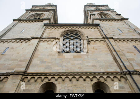 Architectural Detail on a church in Zurich Switzerland, Europe Stock Photo