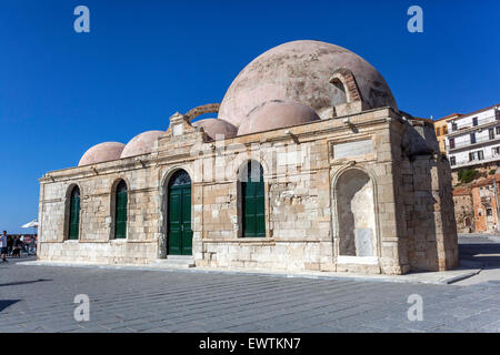 Janissaries Mosque, Chania, Crete, Greek Islands, Greece, Europe Stock Photo
