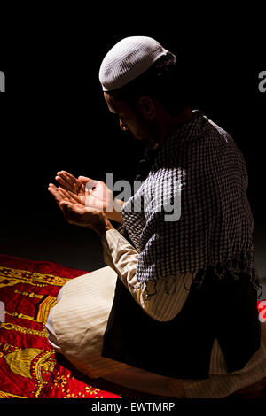 1 indian Muslim man Namaz Stock Photo