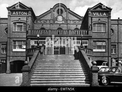 Exterior view of the entrance to Villa Park football stadium, home to Aston Villa Football Club. Birmingham, West Midlands. 1st August 1969. Stock Photo