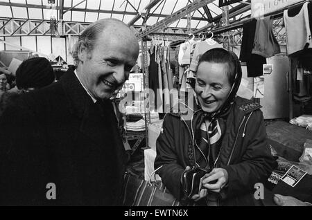 Anthony Barber, Chancellor of the Exchequer and Conservative Member of Parliament for Altrincham and Sale, pictured campaigning in Altrincham and Sale, Greater Manchester, ahead of 1974 General Election, 23rd February 1974. Stock Photo