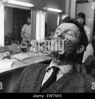 Actor Alan Bennion seen here in make up at the BBC Lime Grove studio ...