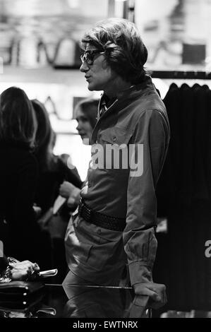 Yves Saint Laurent, designer, pictured at his first London Rive Gauche store on New Bond Street, London, opening day, 10th September 1969. Stock Photo