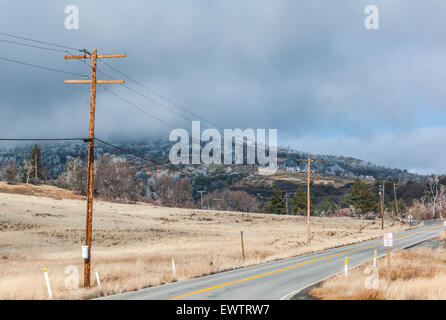 Open road through the mountains near San Diego, California, USA Stock Photo