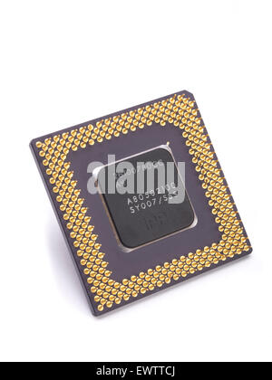 Intel Pentium 100mhz cpu chip A80502100 1994 Stock Photo
