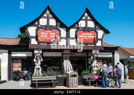 Market Restaurant, Market Square, Chessington World of Adventures Theme Park, Chessington, Surrey, England, United Kingdom Stock Photo