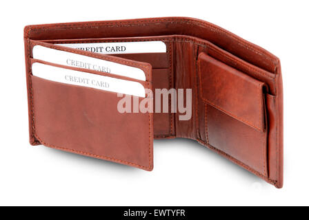 Pure Leather Wallet Stock Photo