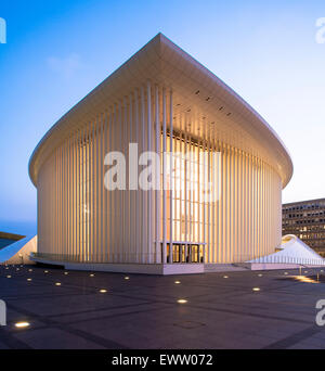 Europe, Luxembourg, city of Luxembourg, the Philharmonie, concert hall at the Kirchbergplateau, architect Christian de Portzampa Stock Photo
